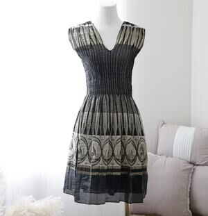 MAX STUDIO metalic abstract dress size XS